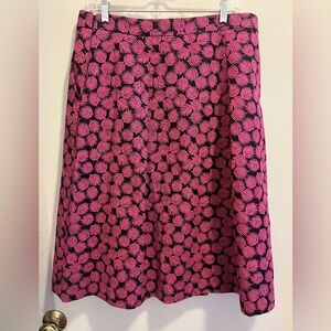 Michael Kors Tropical Leaf Skirt with Pockets